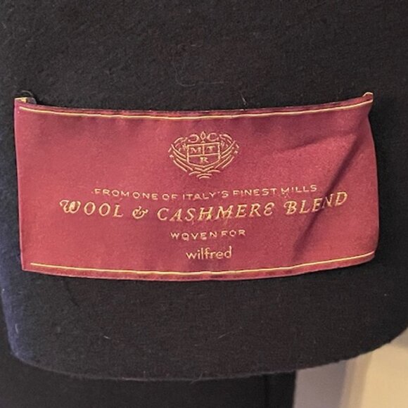 Gorgeous Aritzia Wilfred Wool Cashmere Cocoon Coat – Black – Size Large - Picture 9 of 14